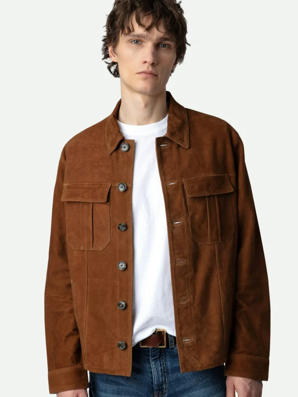 Zadig&Voltaire Kuba Suede Jacket Cognac Fashion