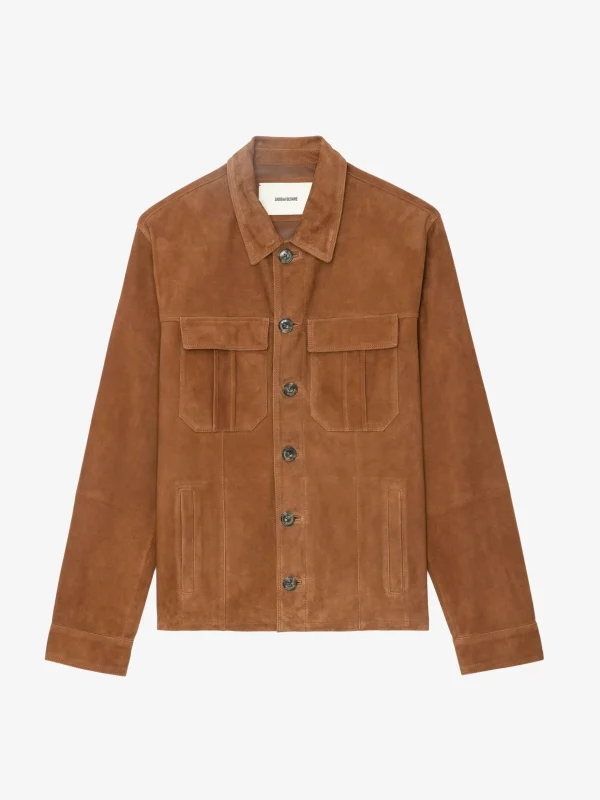 Zadig&Voltaire Kuba Suede Jacket Cognac Fashion