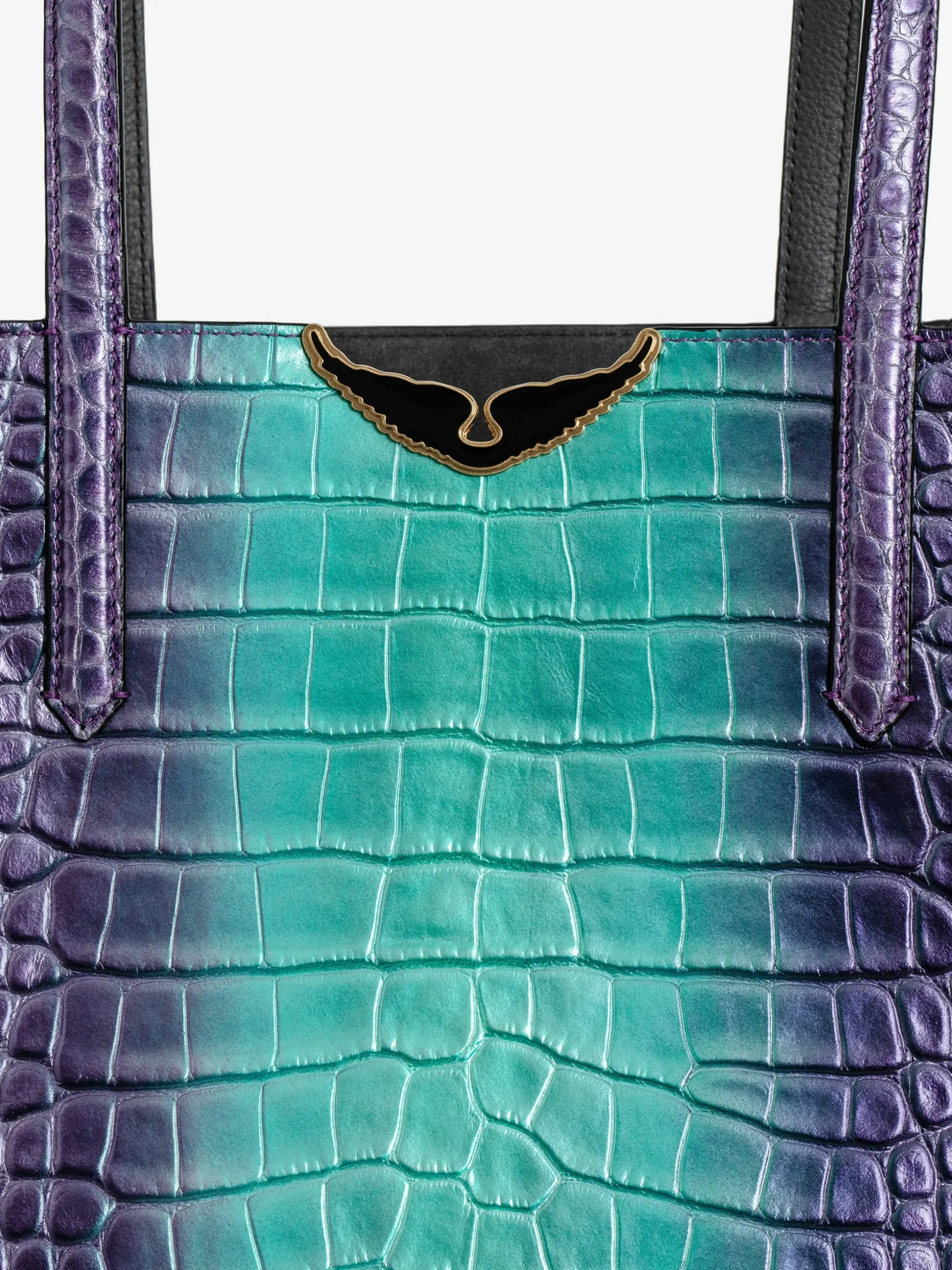 le_borderline_embossed_metallic_bag_2.webp Zadig&Voltaire Le Borderline Embossed Metallic Bag Glow New
