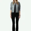 Zadig&Voltaire Litchi Leather Jacket Iron Best Sale