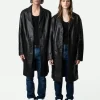 Zadig&Voltaire Macari Leather Coat Black Store