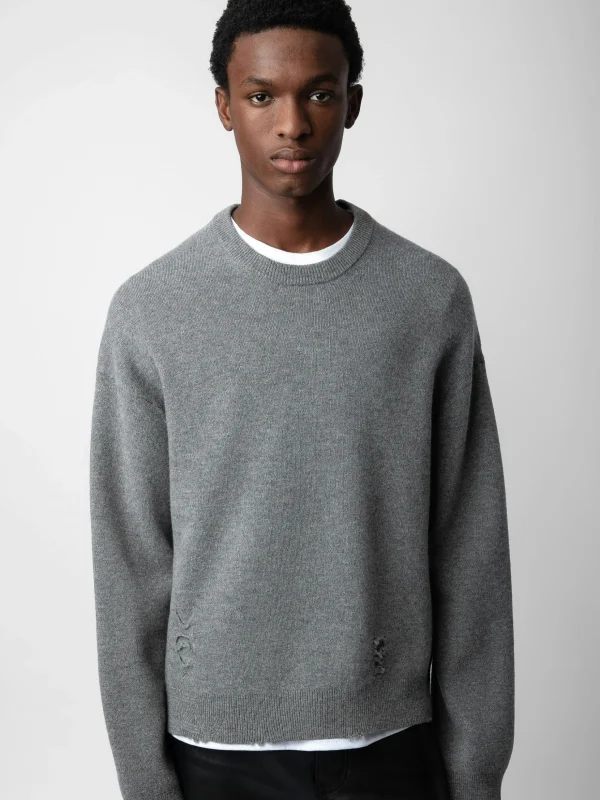 Zadig&Voltaire Marko Sweater Gris moyen Fashion