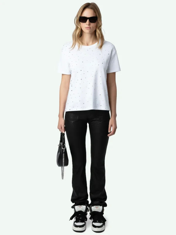 Zadig&Voltaire Marta Studded T-shirt White Clearance
