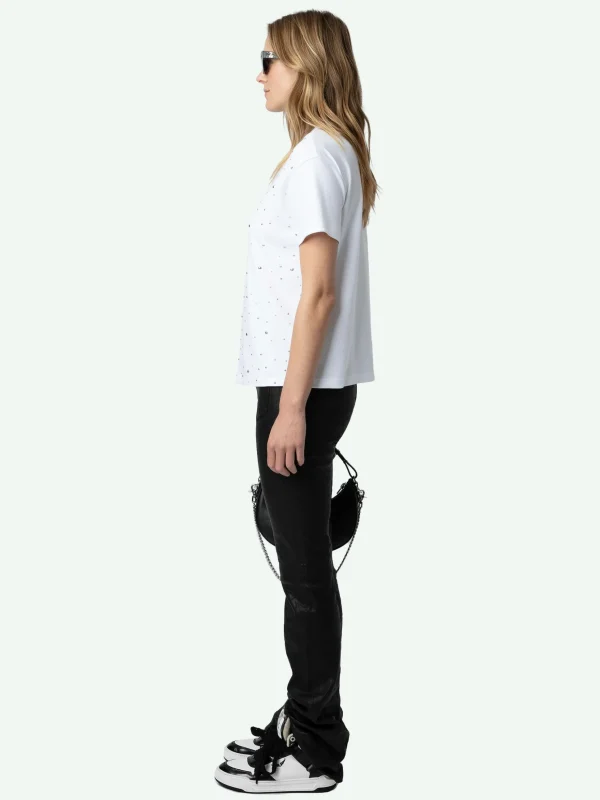 Zadig&Voltaire Marta Studded T-shirt White Clearance