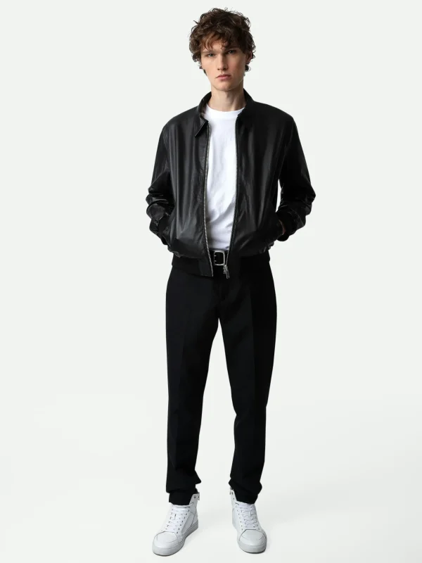 Zadig&Voltaire Mate Leather Jacket Black Best Sale