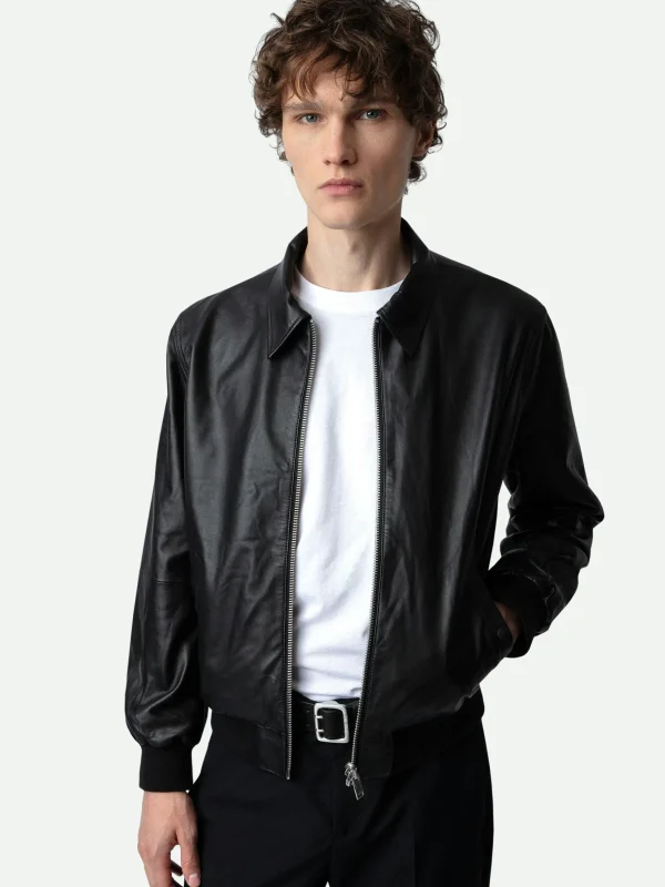 Zadig&Voltaire Mate Leather Jacket Black Best Sale