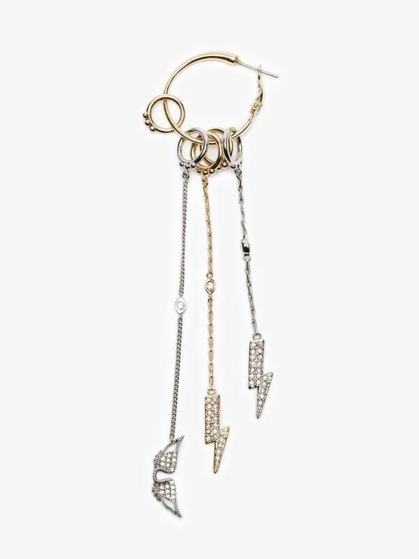 Zadig&Voltaire Mila Flash Single Earring Shiny gold Cheap