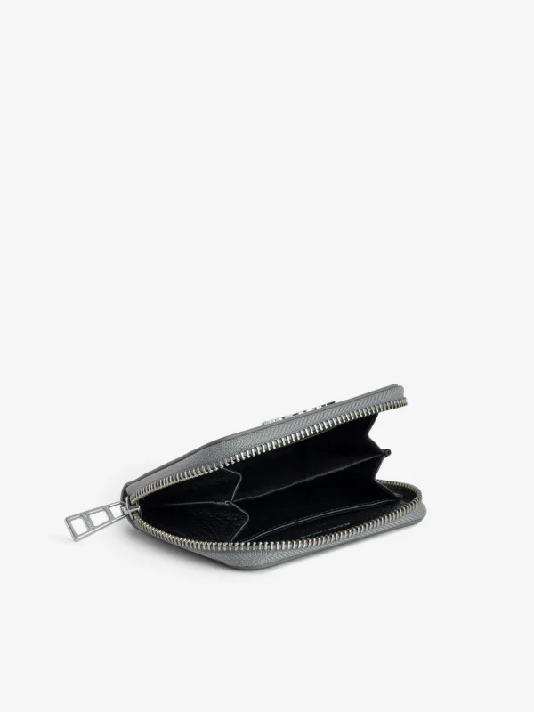 Zadig&Voltaire Mini ZV Infinity Patent Coin Purse Silver Fashion
