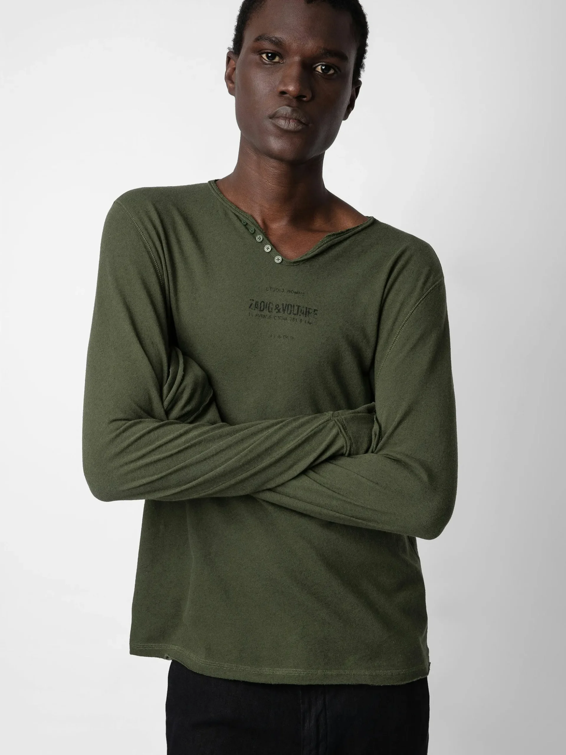 monastir_henley_tshirt_2.webp Zadig&Voltaire Monastir Henley T-shirt Used kaki Cheap