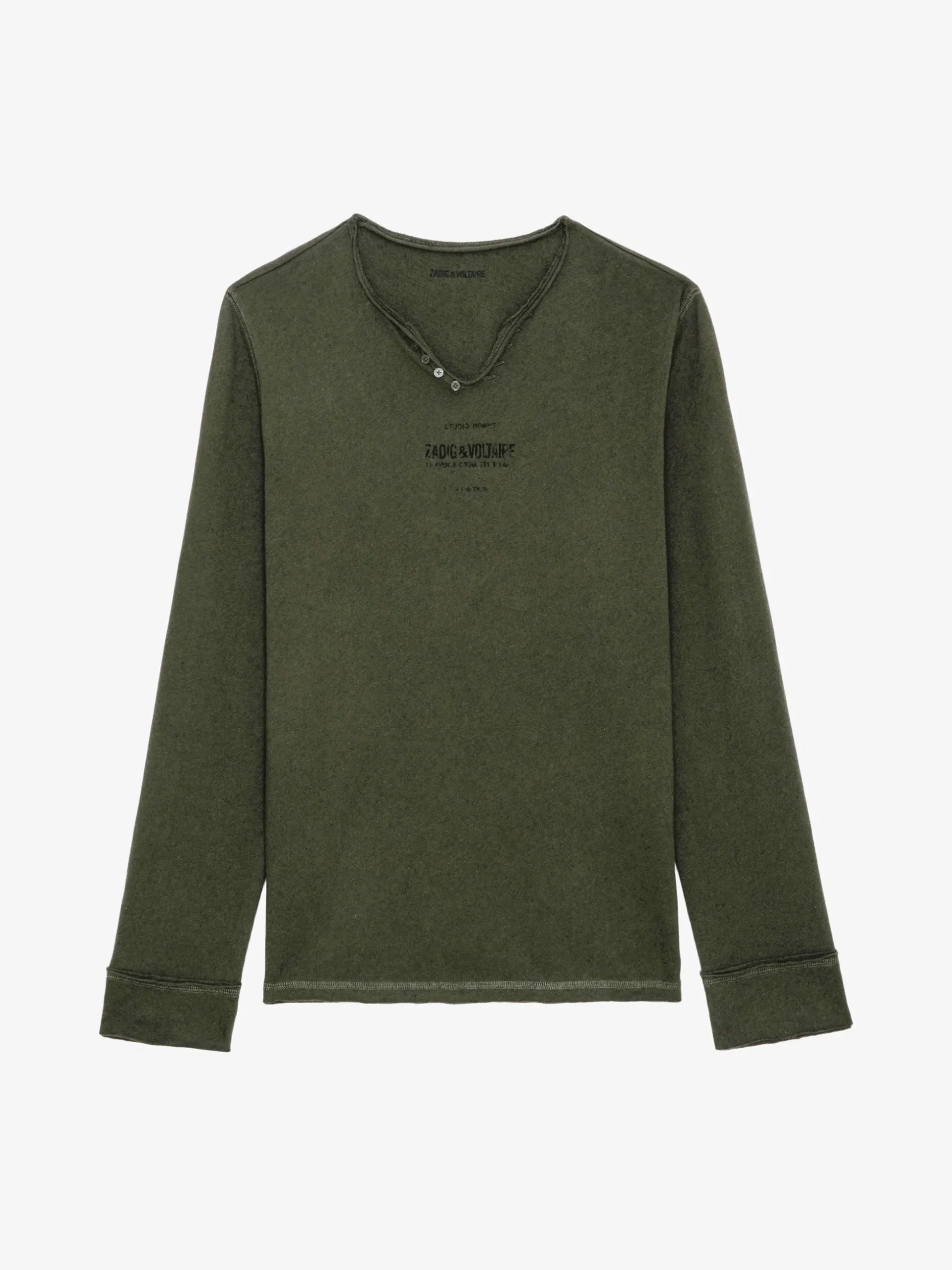 monastir_henley_tshirt_5.webp Zadig&Voltaire Monastir Henley T-shirt Used kaki Cheap