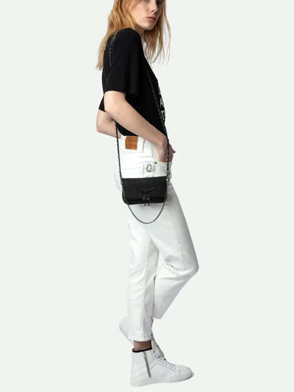 Zadig&Voltaire Nano Soft Savage Rock Clutch Black Best Sale