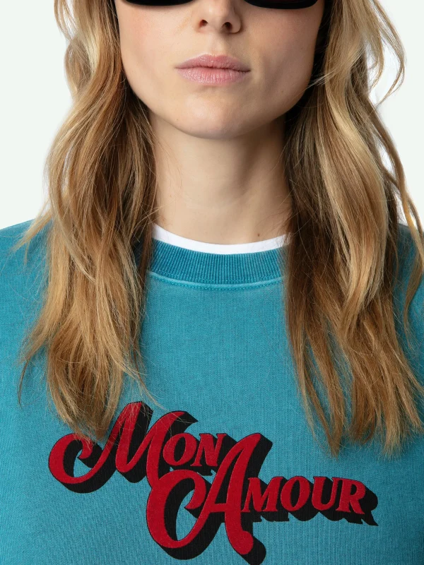Zadig&Voltaire Oscar Amour Sweatshirt Aqua Cheap