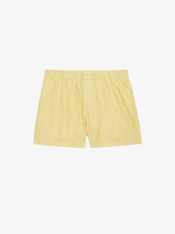 Zadig&Voltaire Pax Crinkled Leather Shorts Shea Clearance