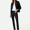 Zadig&Voltaire Phlame Crinkled Leather Pants Black Store