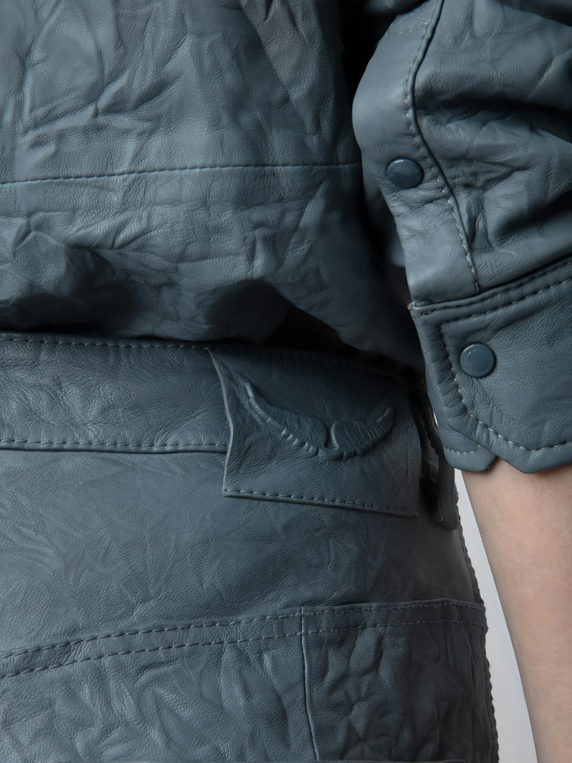pistol_crinkled_leather_pants_2.webp Zadig&Voltaire Pistol Crinkled Leather Pants Light blue New