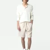 Zadig&Voltaire Pixel Linen Bermuda Shorts Naturel Clearance