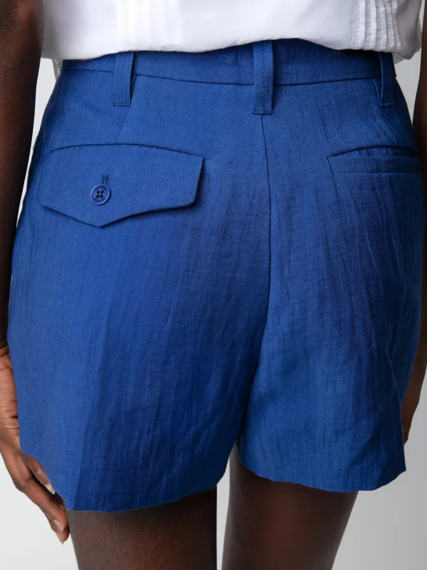 Zadig&Voltaire Please Linen Shorts Deep sea Best