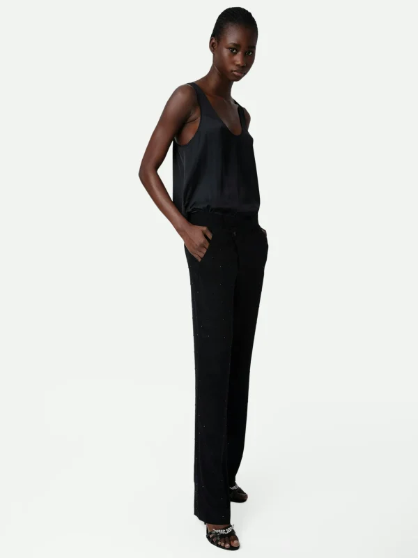 Zadig&Voltaire Poxy Silk Pants Black Flash Sale