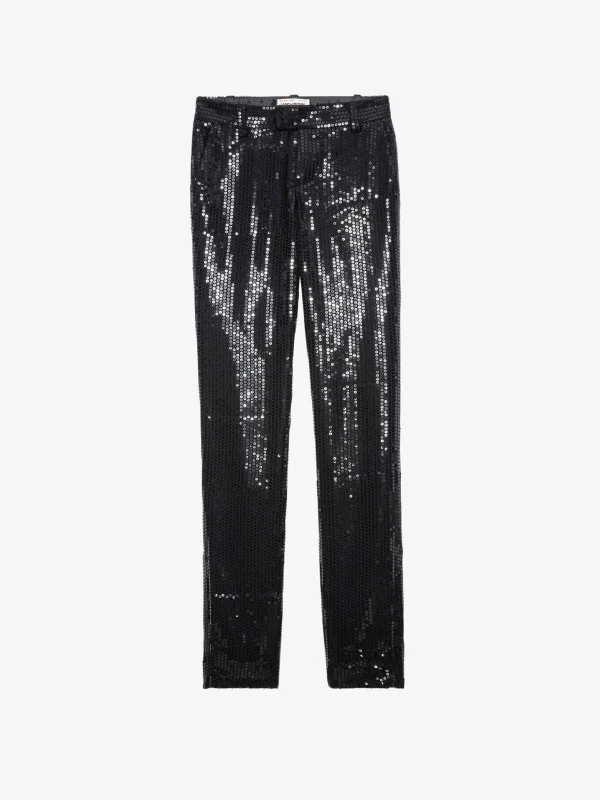Zadig&Voltaire Prune Sequin Pants Black Store