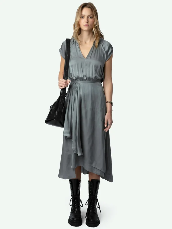 Zadig&Voltaire Randall Satin Dress Iron Flash Sale