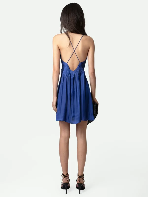 Zadig&Voltaire Rayonna Satin Dress Deep sea Fashion