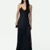 Zadig&Voltaire Rayonne Satin Dress Encre New