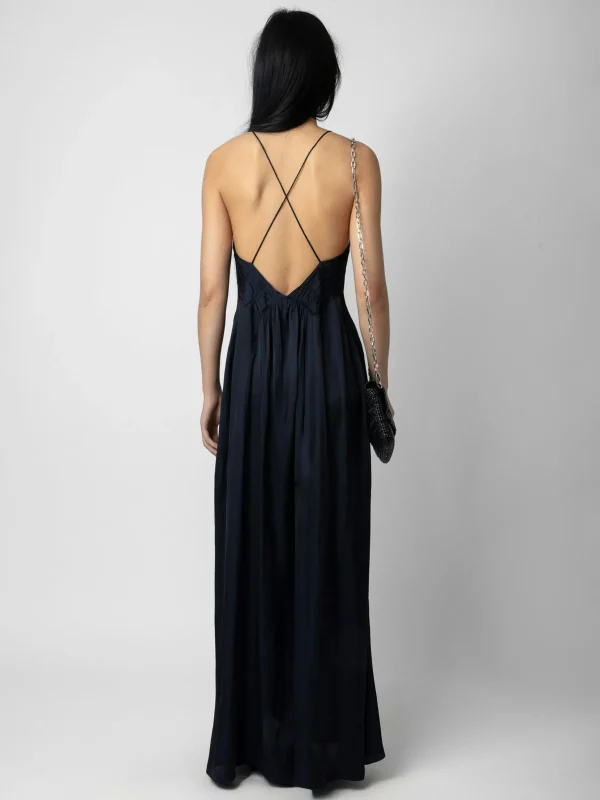 Zadig&Voltaire Rayonne Satin Dress Encre New