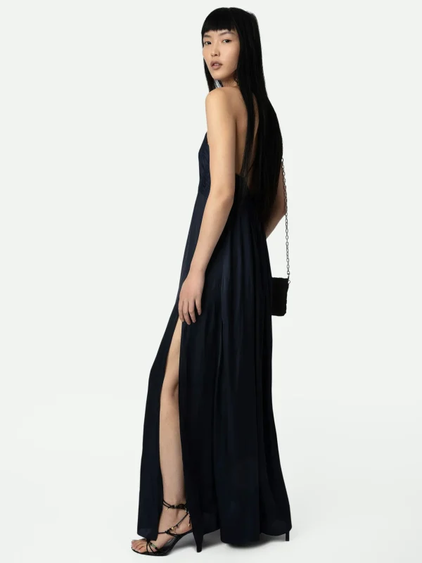 Zadig&Voltaire Rayonne Satin Dress Encre New