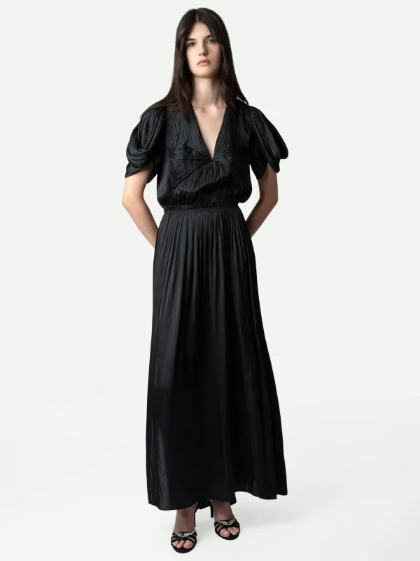 Zadig&Voltaire Reina Satin Dress Black Store