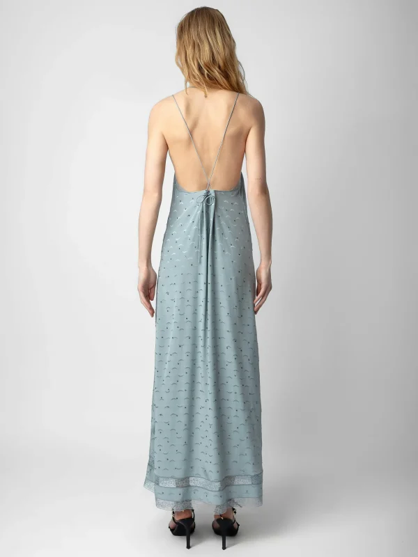 Zadig&Voltaire Reman Silk Jacquard Dress Glacier Clearance