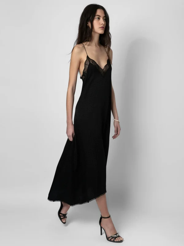 Zadig&Voltaire Risty Jac ZV Silk Dress Black Shop