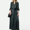 Zadig&Voltaire Ritchil Satin Dress Nori Discount
