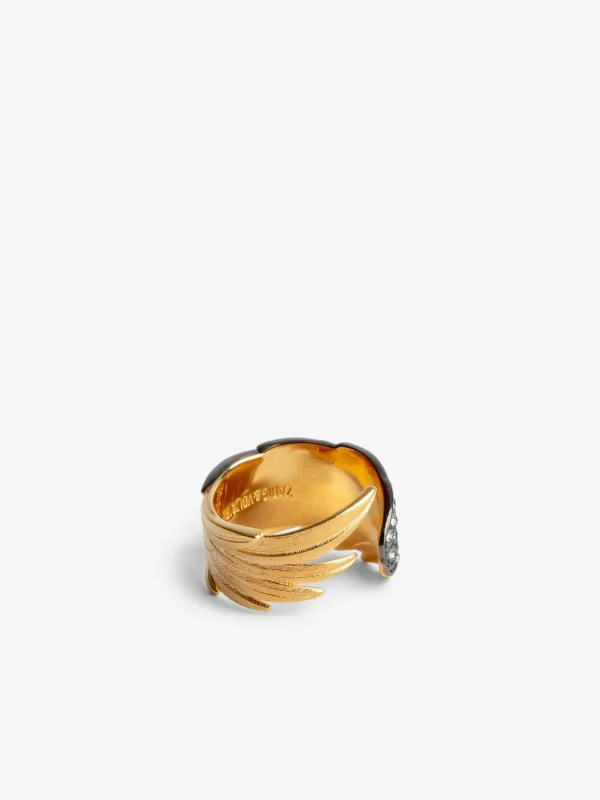Zadig&Voltaire Rock Feather Ring Old gold Hot