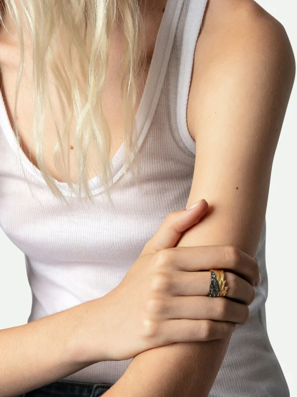 Zadig&Voltaire Rock Feather Ring Old gold Hot