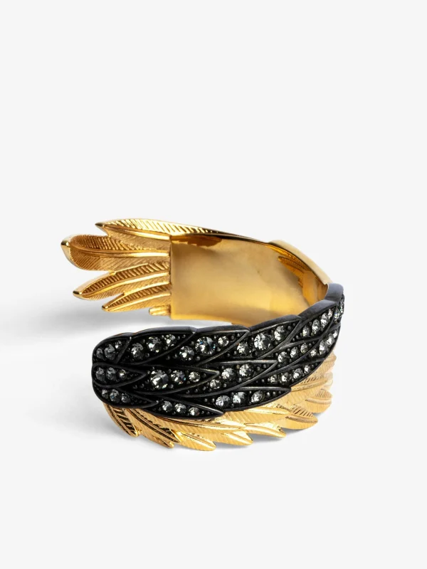 Zadig&Voltaire Rock Feather Spread Your Wings Bracelet Old gold Cheap