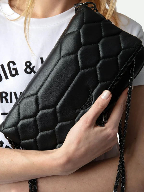 Zadig&Voltaire Rock Mat XL Scale Clutch Black Flash Sale