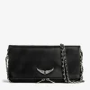 Zadig&Voltaire Rock Swing Your Wings Clutch Black silver Clearance