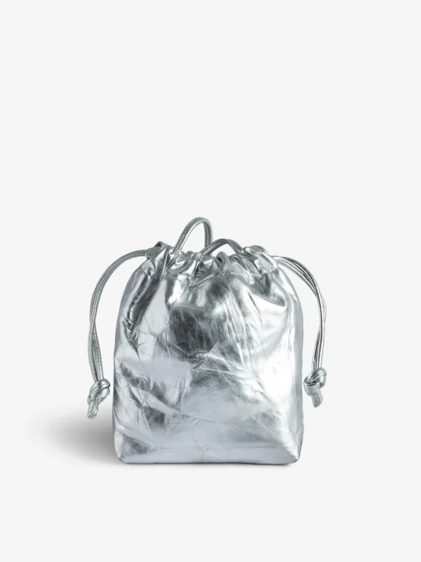 Zadig&Voltaire Rock To Go Metallic Bag Silver Hot
