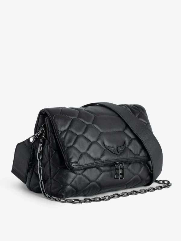 Zadig&Voltaire Rocky XL Mat Scale Bag Black Discount