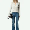 Zadig&Voltaire Sally Diamante Cashmere Sweater Neige Fashion