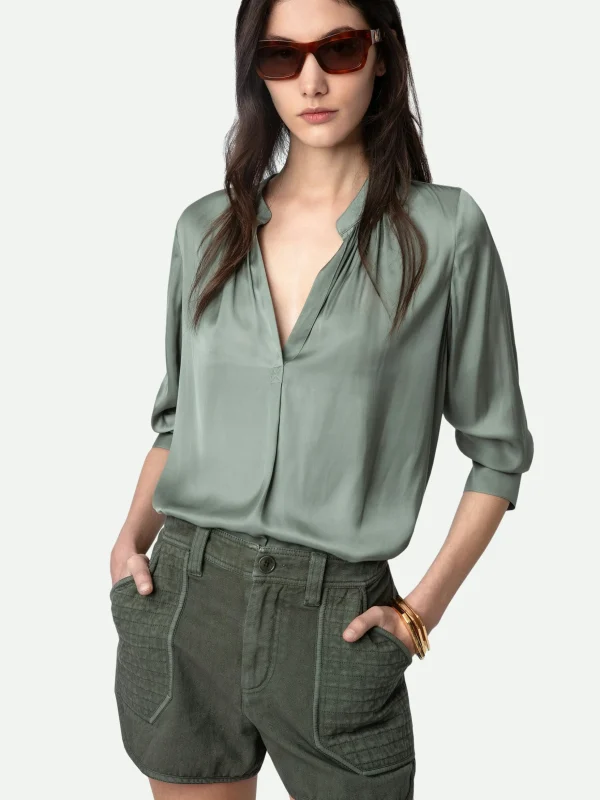 Zadig&Voltaire Sei Shorts Kaki Discount