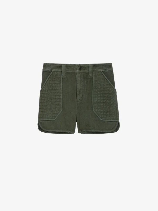Zadig&Voltaire Sei Shorts Kaki Discount