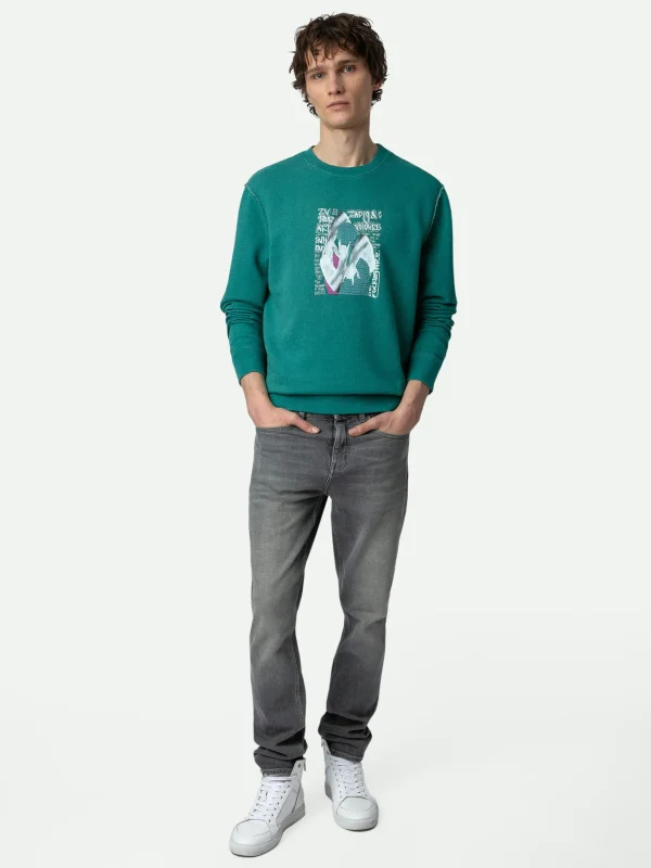Zadig&Voltaire Simba Sweatshirt Aqua Sale