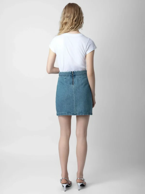 Zadig&Voltaire Skinny Stars Diamanté T-Shirt White Clearance