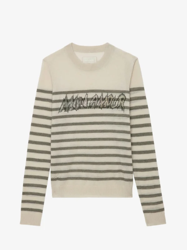 Zadig&Voltaire Source Mon Amour Diamanté Cashmere Sweater Judo Hot