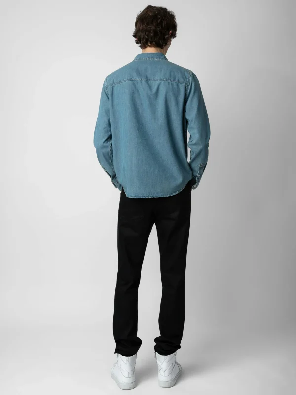 Zadig&Voltaire Stan Denim Shirt Ciel stone Cheap