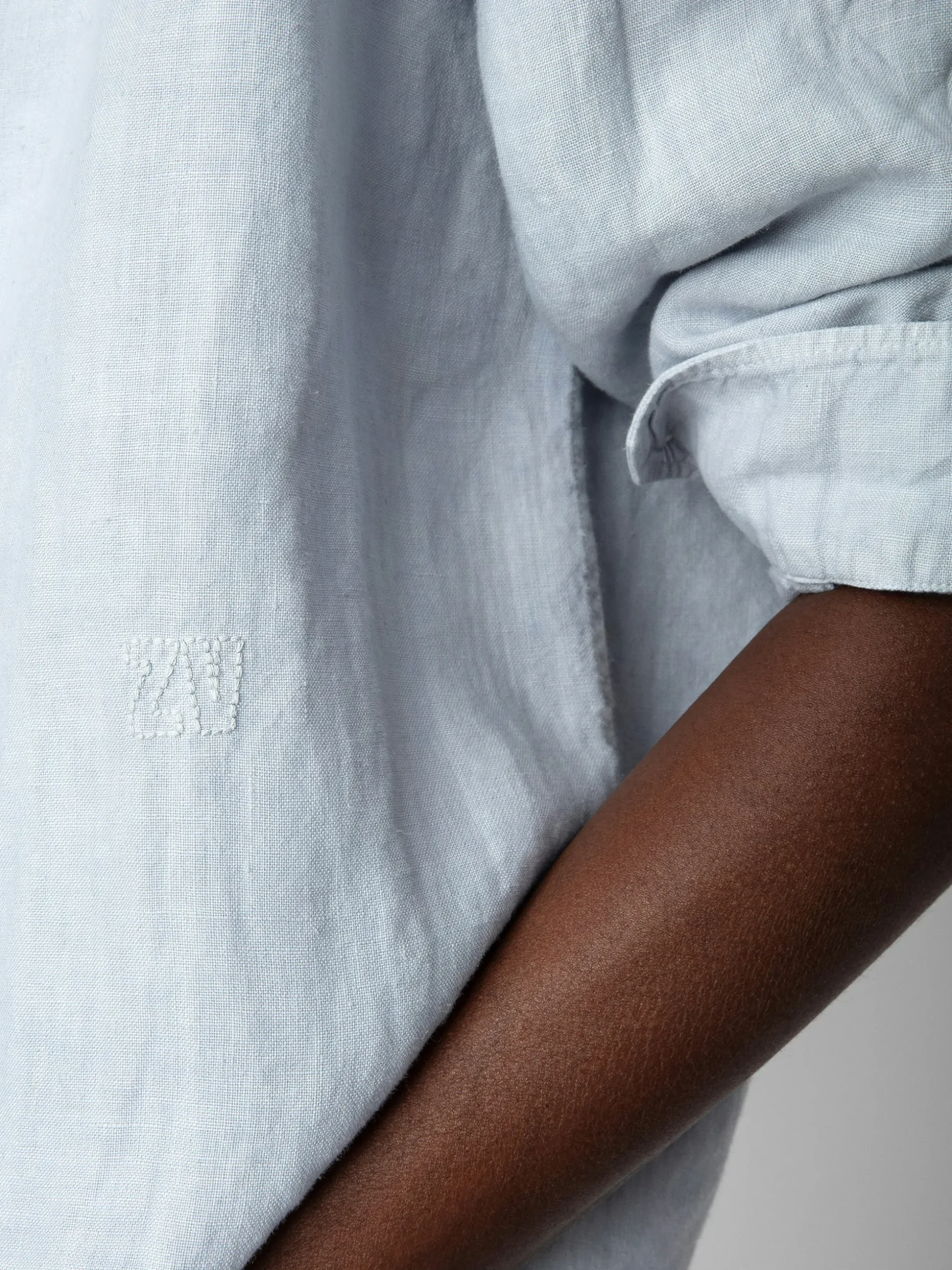 stan_linen_band_collar_shirt_3.webp Zadig&Voltaire Stan Linen Band Collar Shirt Ciel Fashion