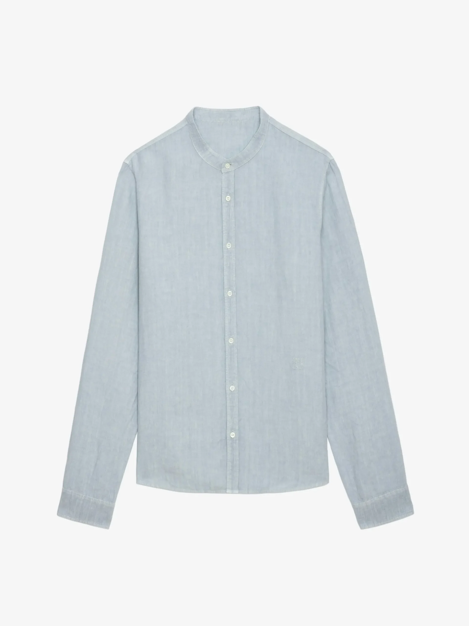 stan_linen_band_collar_shirt_5.webp Zadig&Voltaire Stan Linen Band Collar Shirt Ciel Fashion