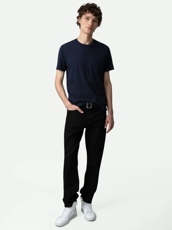Zadig&Voltaire Stockholm Slub T-shirt Encre Online