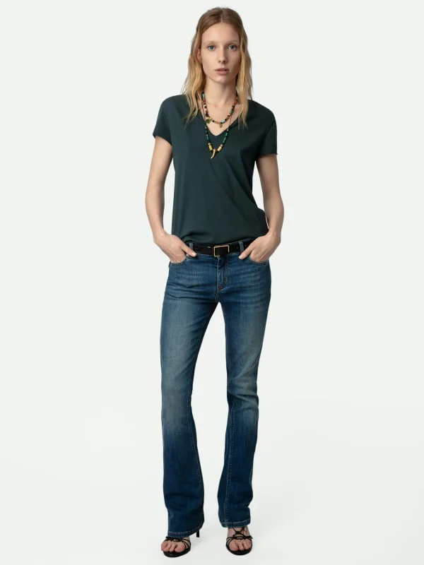 Zadig&Voltaire Story Fishnet T-shirt Nori Flash Sale